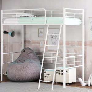 Белая кровать-чердак №94 — Детские кровати лофт