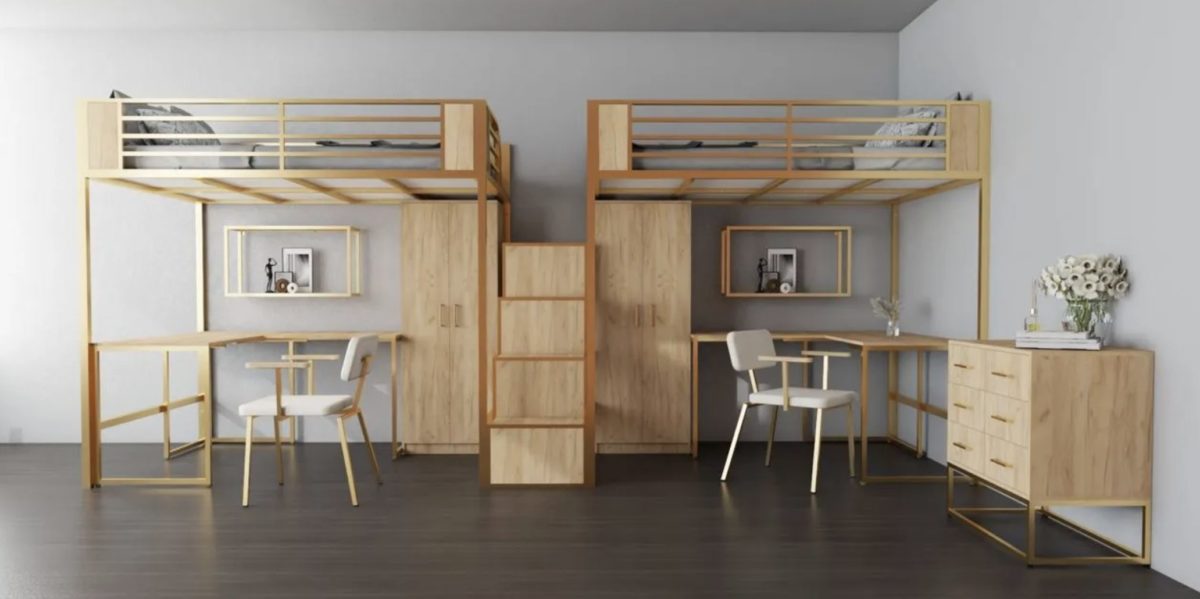 Двойная кровать-чердак Лофт №126